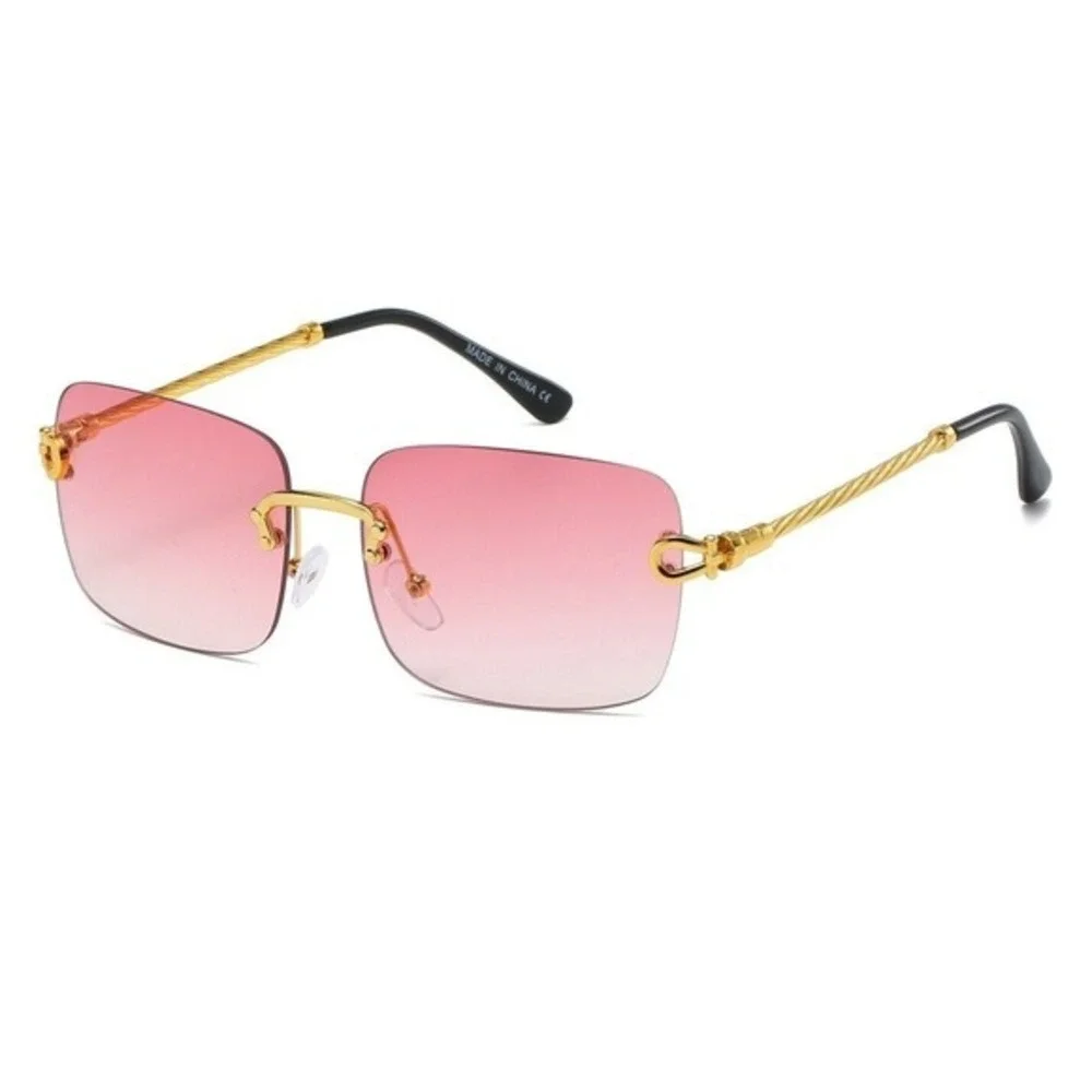 Pink Sunglasses Fashion Women Trendy Sun Glasses Retro Luxury UV400 Protect 2026